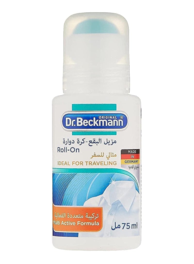 Dr. Beckmann Laundry stain/dirt remover roll-on with multi-active formula|travel essentials|dress/garment cleaning accessories|easy to use|75 ml  - Image 1