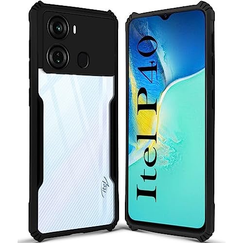 Jkobi Back Cover Case for Itel P40 (Shockproof with Polycarbonate Clear Panel | Professional Black) - Image 5
