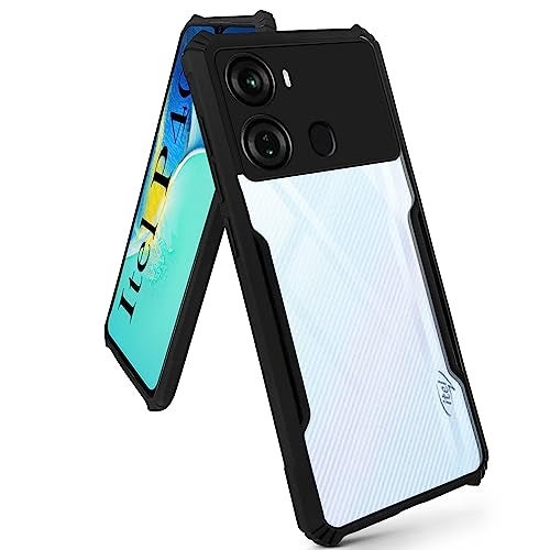 Jkobi Back Cover Case for Itel P40 (Shockproof with Polycarbonate Clear Panel | Professional Black) - Image 4