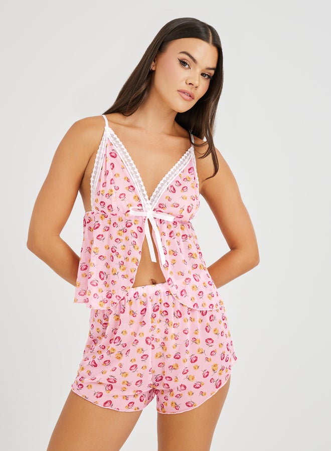 Styli Styli All-Over Floral Print Top and Shorts Set - Image 1