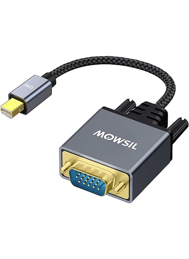 MOWSIL Mini DisplayPort to VGA Adapter, Aluminum Housing, 24K Gold Plated Connector Fast Transmission DP(Male) to VGA (Female) Converter, 1080P Full HD Resolution,  - Image 1
