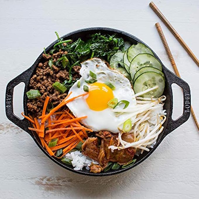 Lodge L6Mw 6 14 PreSeasoned Cast Iron Mini Wok Black 6 14 - Image 2