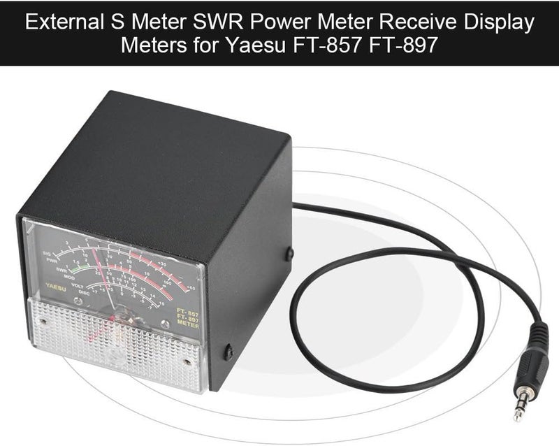 ZERONE External S Meter SWR Power Meter for Yaesu FT-857 FT-897, Multi-Function Receive Display Monitor for Radio Signal Transmission Measurement Ham Radio Accessory - Image 5