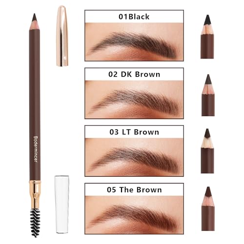 Bodermincer 1 pcs Makeup Eyebrow Enhancer 12H Long Lasting Sweat &Waterproof Eyebrow Pencil Pen Dark Brown Eye Brow Pencil 5 Colors to Choose (3# Light Brown) - Image 5