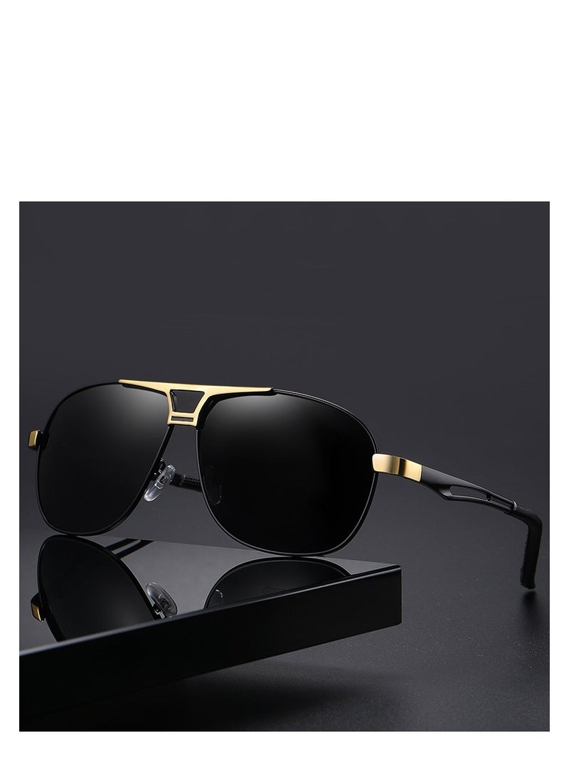 QZ New Men's Polarized Sunglasses Day and Night Color Changing Sunglasses Driving Sun Shade Glasses Red Frame Black And Gray Film - Image 4