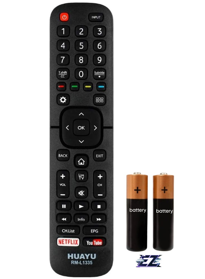 ELTRAZONE Universal Remote Control RM-L1335 Suitable for Hisense Smart LCD TV EN2B27 ER-31607R EN-21662 EN-31907 EN2S27D Controller with battery - Image 1