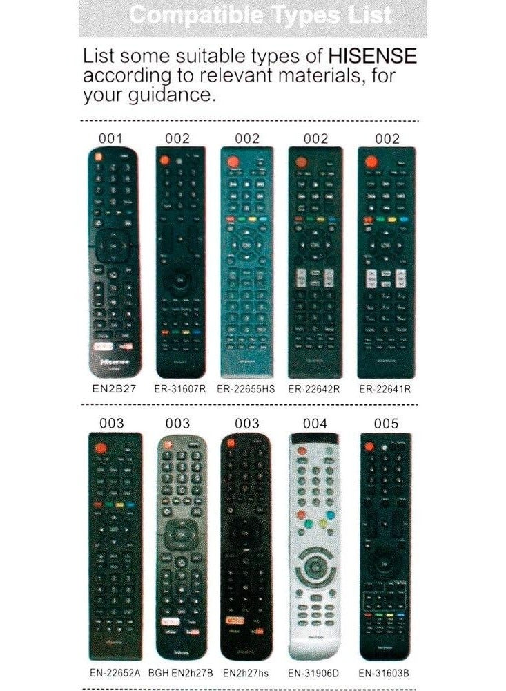 ELTRAZONE Universal Remote Control RM-L1335 Suitable for Hisense Smart LCD TV EN2B27 ER-31607R EN-21662 EN-31907 EN2S27D Controller with battery - Image 5