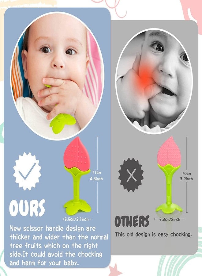 Joy Buzz Babies Fruit Feeder Pacifier (1 Pcs) with 1 PCS Silicone Baby Food Dispensing Spoon 90ML and 1 pcs Fruit Teether 1pcs Finger Brush 1 pcs Baby bib Gifting Combo (5 Pcs Combo Multicolor) - Image 2