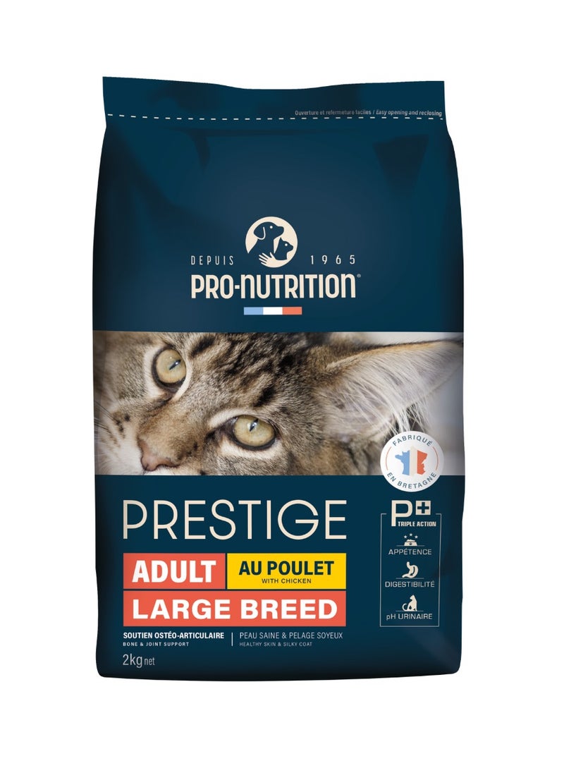 PRO NUTRITION Prestige Cat Adult Large Breed With Chicken 2Kg  - Image 1