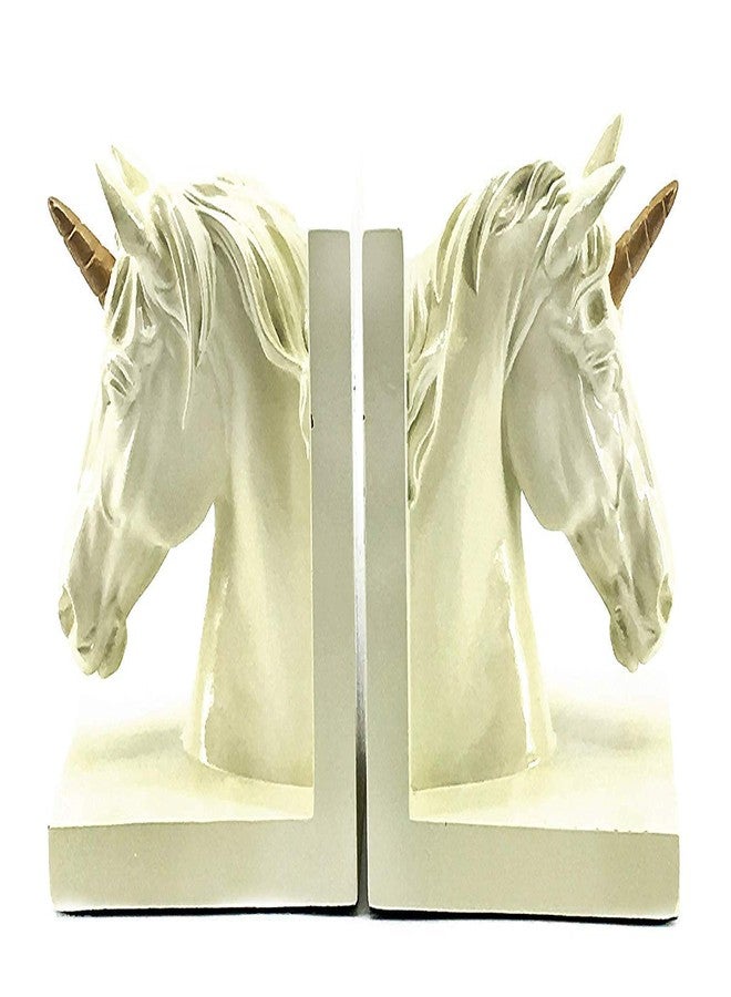 Bellaa 24186 Unicorn Bookends Decorative Unique Modern Magical Fairy Tale Antiques Vintage Books Stopper Shelves Ends Support Holder Heavy Duty Non-Skid - Image 4