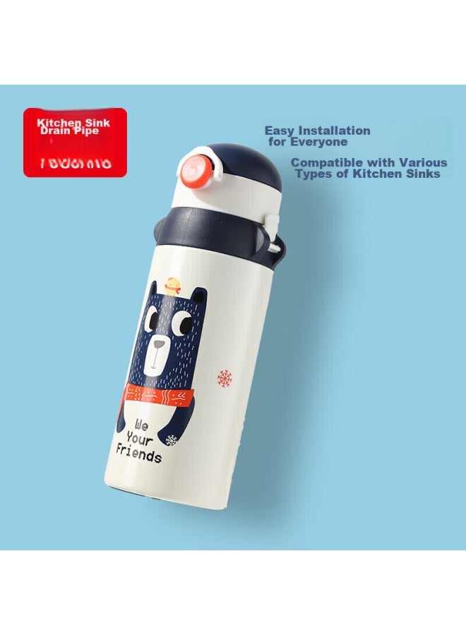 Tomimitsu Fuguang Children's Insulated Water Bottle, 316 Stainless Steel, Large Capacity, For Boys And Girls, Students, Toddlers, With Straw, Suitable For Elementary School Students, 600ml - Image 4