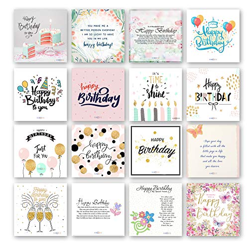 PUREZENTO Set of 48 Birthday Cards Other DIY(Do It Yourself) Birthday Greeting Cards 3X3 Inches Greeting Card (PACK OF 48 CARDS) - Image 2