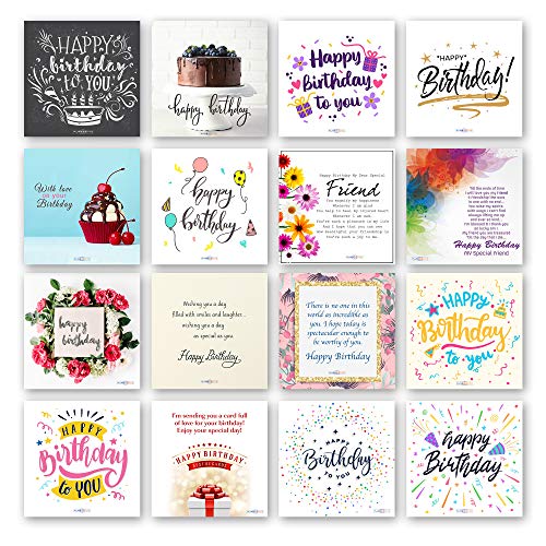 PUREZENTO Set of 48 Birthday Cards Other DIY(Do It Yourself) Birthday Greeting Cards 3X3 Inches Greeting Card (PACK OF 48 CARDS) - Image 3