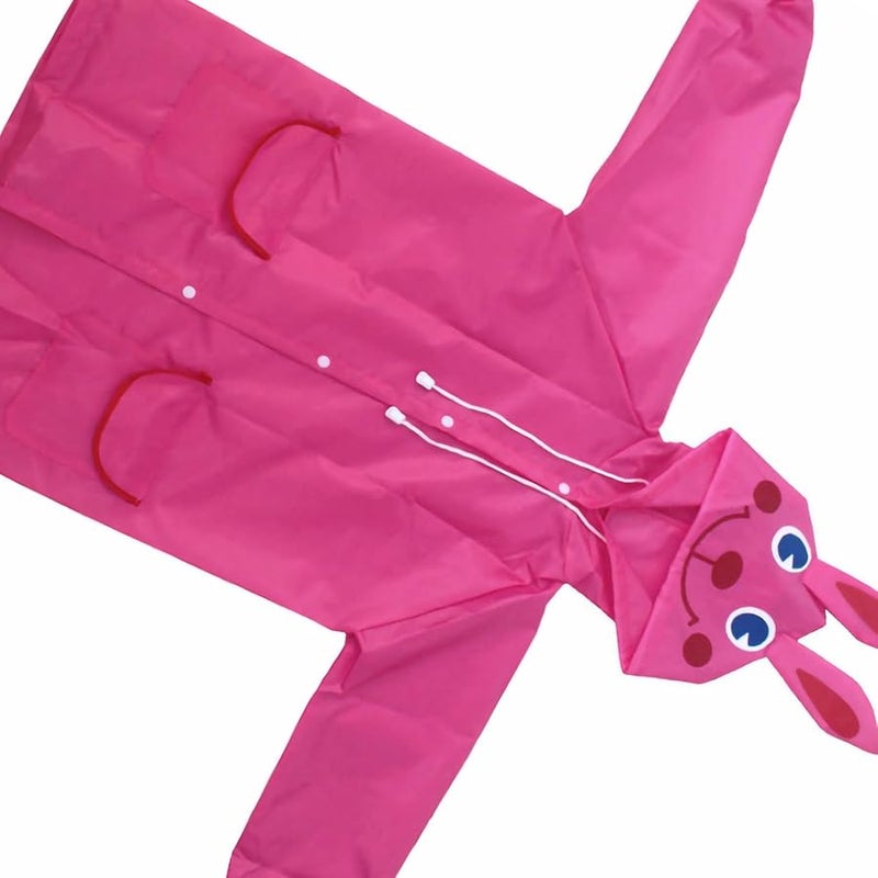 جلوجلو للأطفال معطف واق من المطر وردي كرتوني حيواني خفيف الوزن 200 جرام ياقة قابلة للتعديل للخارج - Image 1