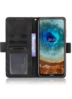 Generic For Nokia X10 / X20 Skin Feel Calf Pattern Horizontal Flip Leather Case with Holder & Card Slots & Photo Frame(Black)  - Image 5