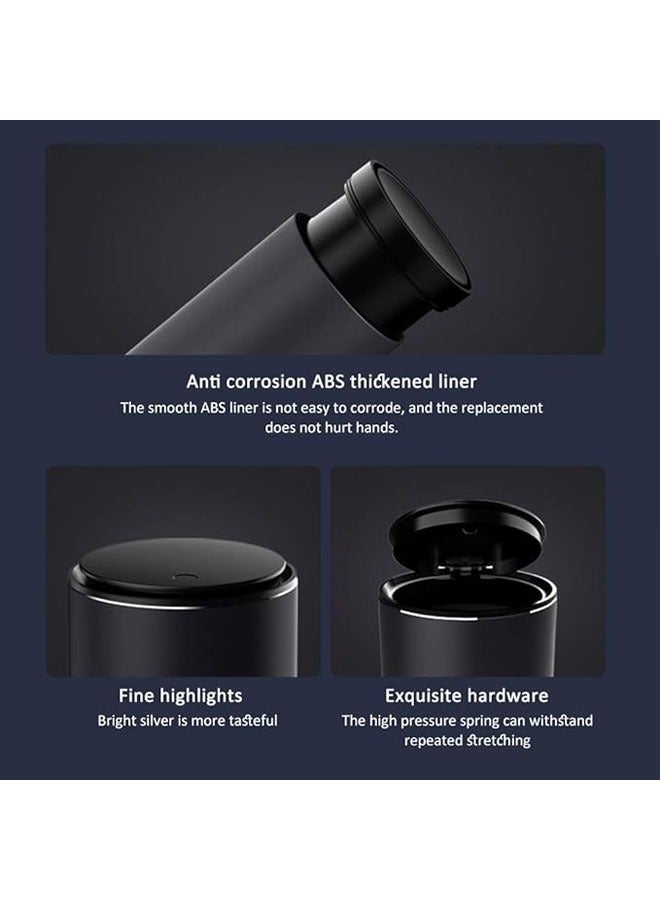 Car Trash Bin, Aluminum Alloy Car Dust Collector Mini Car Storage Bag with Lid, Car Garbage Storage Bin, For Car Home Office Desktop (35 Garbage Bags Give)  - Image 5