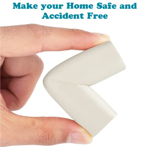 KidDough Nitrile Foam Baby Proofing Extra Thick Furniture Edge And Corner Protector, Safety Strip - 5 Mtrs Edge Protector + 8 Corner Guards For Safety, White For Sharp Edges, Baby Safety Products - Image 5