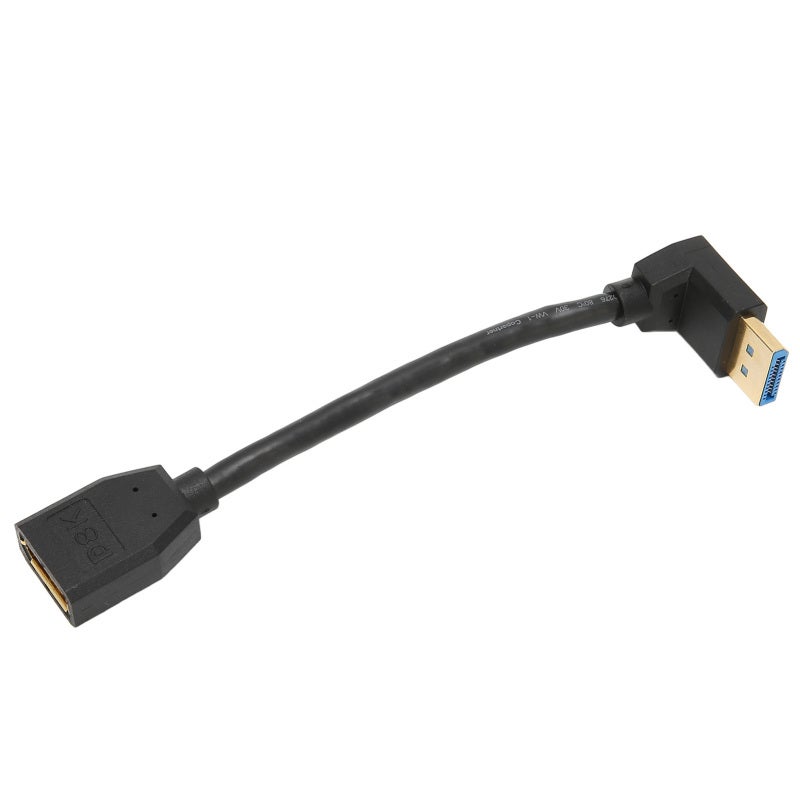 Displayport Extension Cable 90 Degree Right Angle Male To Female 8K 60Hz - Gold Plated Corrosion Resistant Displayport Extender for Gaming Monitors - Image 4