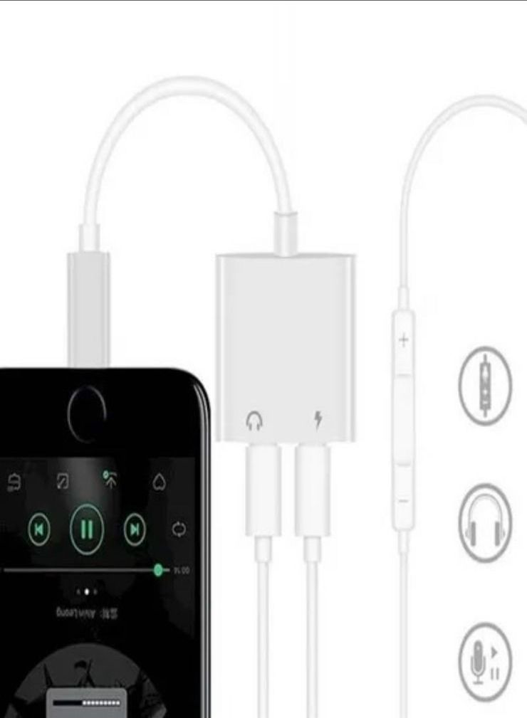 Headphone And Charger Adapter Jack For Apple iPhones