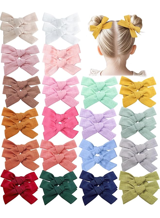 Prohouse 40 Pcs Baby Girl Hair Clips 40 Pieces Feminine Bow Hair Barrettes Accessory For Babies Toddlers Girls - Image 1