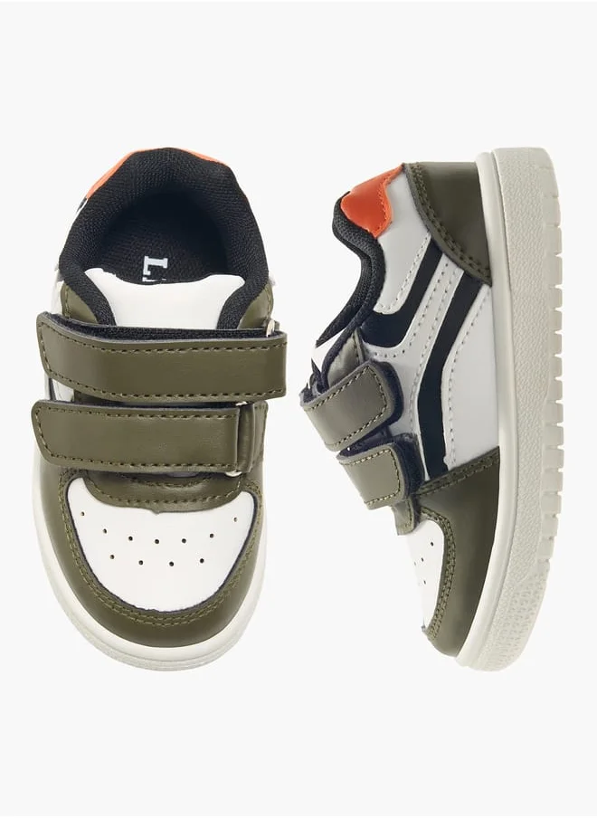 ال بي ال من شو اكسبرس Boys Panelled Sneakers With Hook And Loop Closure