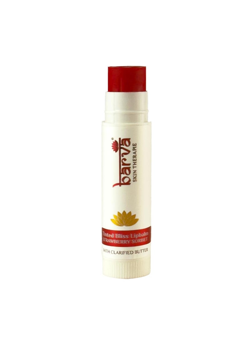 Barva Tinted Bliss Lip Balm | Enriched with Clarified Butter (Ghee) | Nourishing & Long-Lasting Moisture | Soft Tint Finish | 5g (Strawberry Sorbet) - Image 3