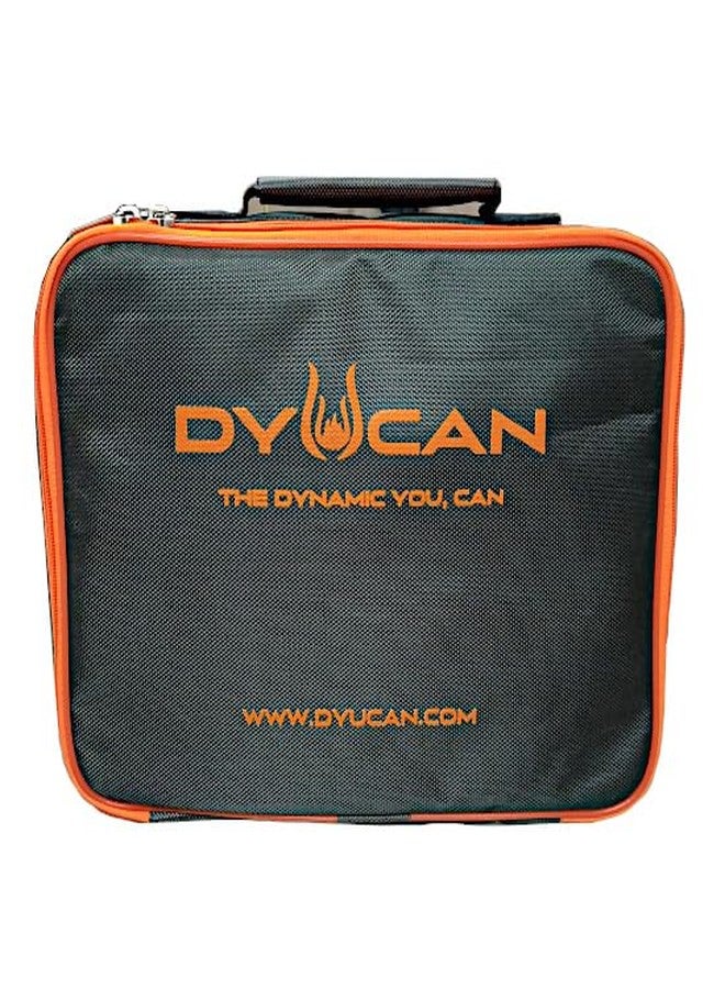 DYUCAN Cricket Ball Case - Holds 12 Selected Balls | Grey with Orange Highlights | Durable, Padded Storage Case for Practice & Match Balls - Image 1