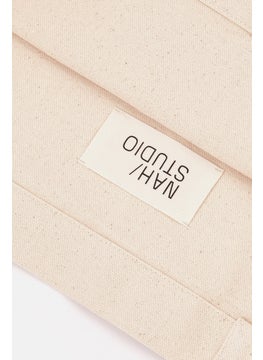Tchibo Women Shopping Bag 40 L x 45 H x 17 W cm, Beige  - Image 3