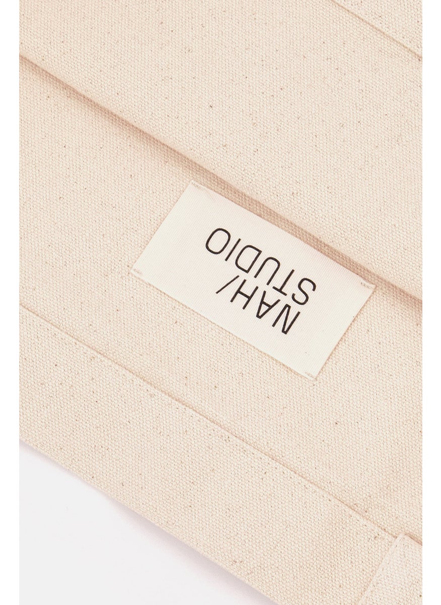 Tchibo Women Shopping Bag 40 L x 45 H x 17 W cm, Beige  - Image 3