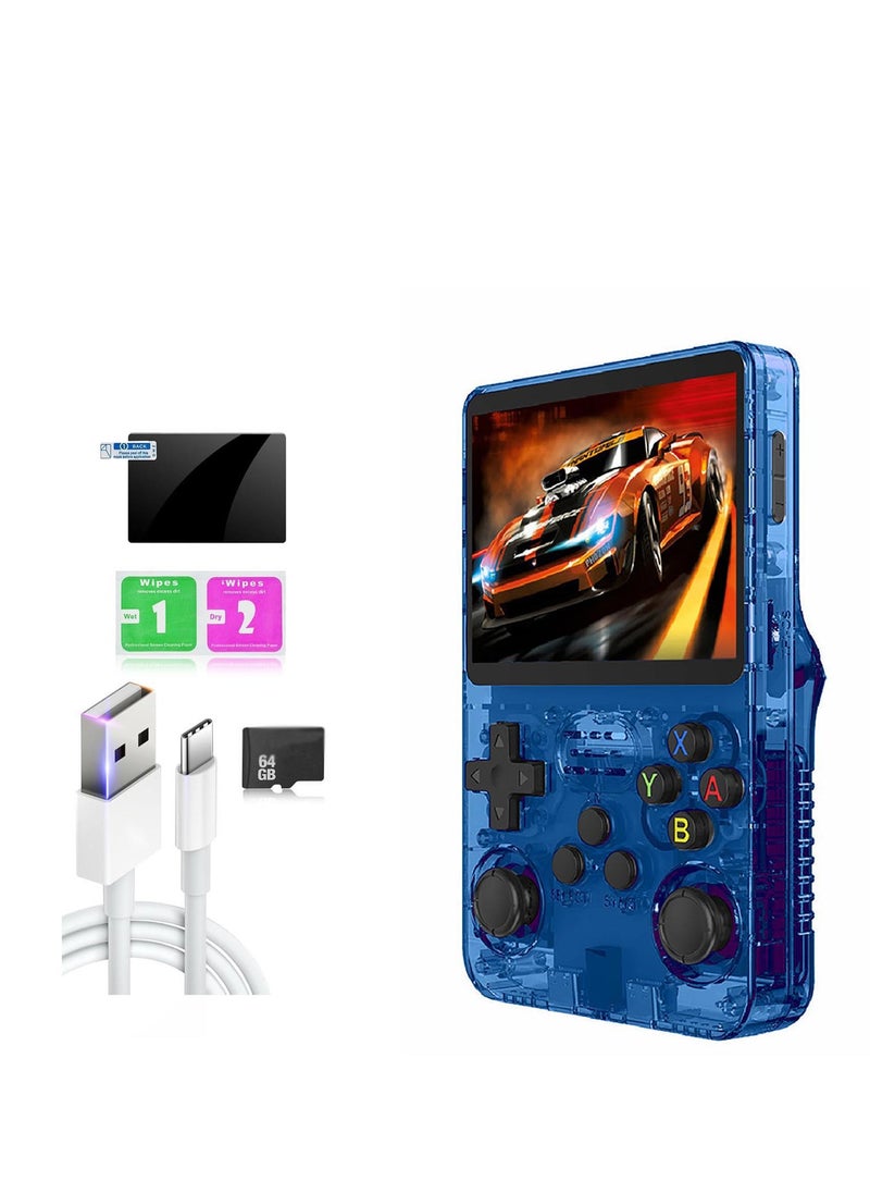 B NEW - R36S Retro Handheld Game Console, 3.5 inch HD Display, Dual 3D Joysticks, 11 Emulator, 64GB Include 15000 Games - Image 1