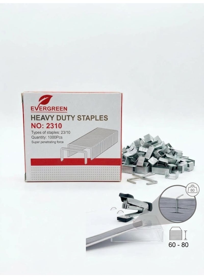 Evergreen Staples 23/10 (NO: 2310), 1000 Pcs for Up to 80 Sheets - Image 1