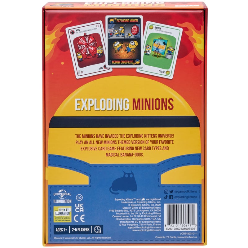 Exploding Kittens Exploding Minions by Exploding Kittens - 2-5 Players - Ages 7+ - 15 Minutes to Play - Minions Themed High Stakes Card Game - Party Game, Ideal for Family Night, Kid and Adult - Image 5