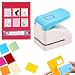 CYFUN DESIGN Stamp Puncher Stamp Shaped Hole Punch11x09inch Rectangle Postage Stamps Craft Punch Stamps Cutter Hole Punches Journaling Supplies Punchers Paper Punches for DIY Scrapbooking Card Making - Image 2