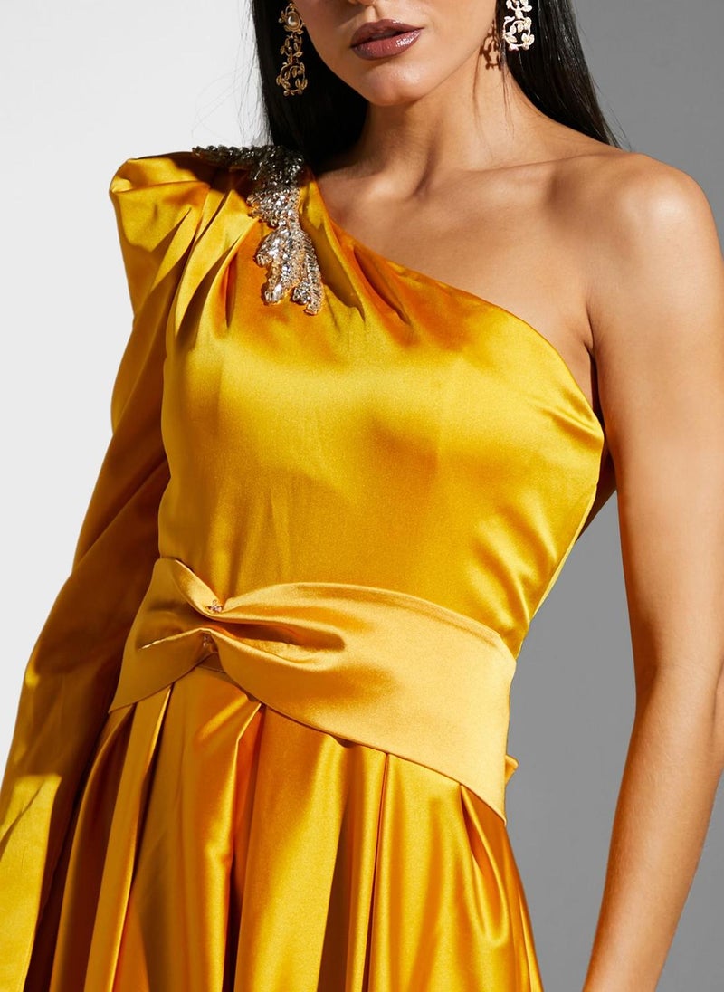 CRYSTAL PURE One-Shoulder Evening Dress  - Image 4