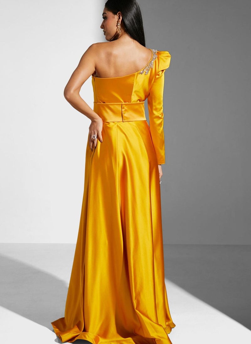 CRYSTAL PURE One-Shoulder Evening Dress  - Image 2
