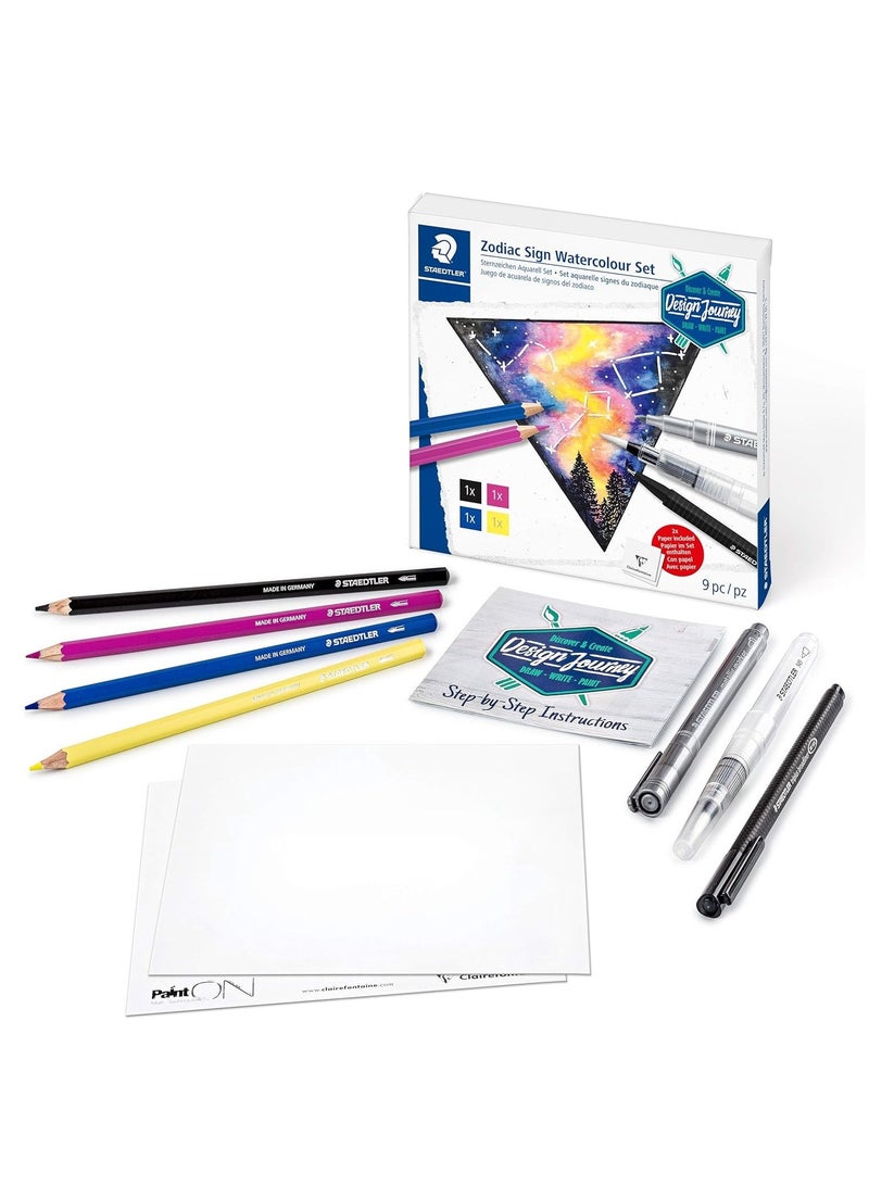 STAEDTLER 9-Piece Zodiac Sign Watercolour Set - Image 2