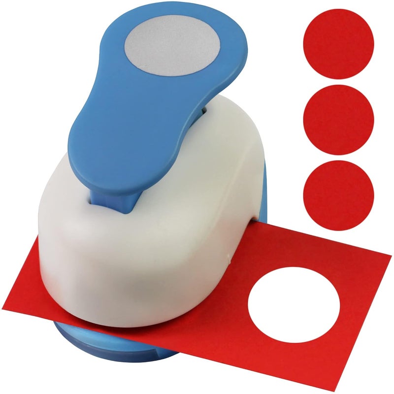 ECOHU Circle Hole Punch for Craft Sizeout 1inch, Paper Punch Shapes, Craft Lever Punch Handmade, Tool for Scrapbook, Festival Cards, DIY Arts. Use 80-200g Craft Paper. - Image 1