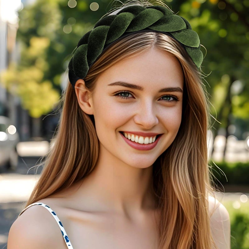 Padded Headband Vintage Hair Band Wide Hair Hoop Headband for Women Girl - Image 5