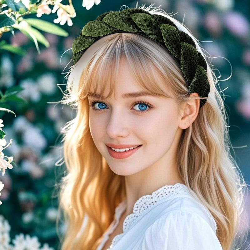 Padded Headband Vintage Hair Band Wide Hair Hoop Headband for Women Girl - Image 4