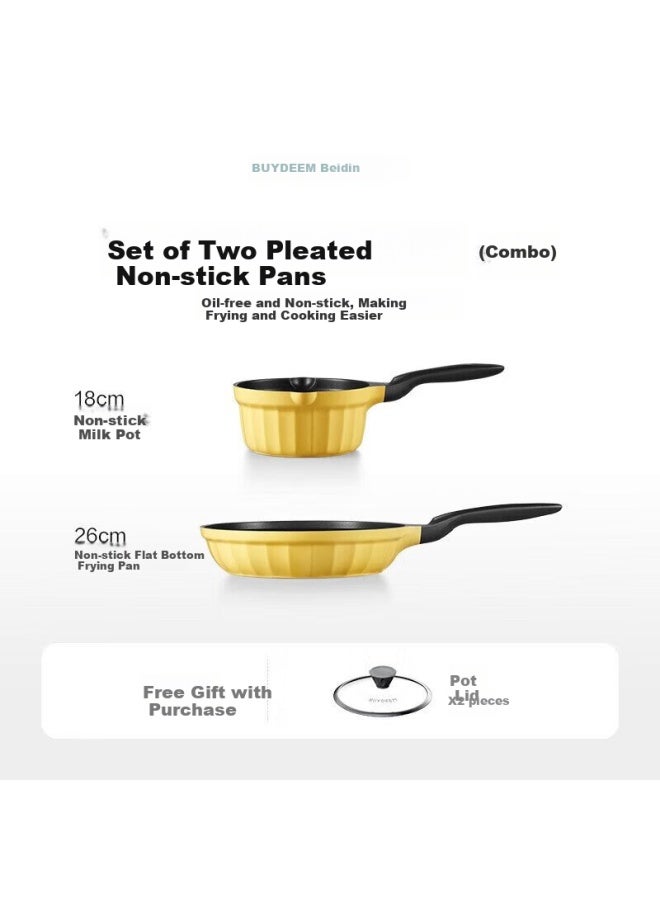 Buydeem Complete Set Of Non-stick Cookware Including Milk Pot, Frying Pan, Baby Food Cooking Utensils And Housewarming Gift Set - Xiao Ge Huang