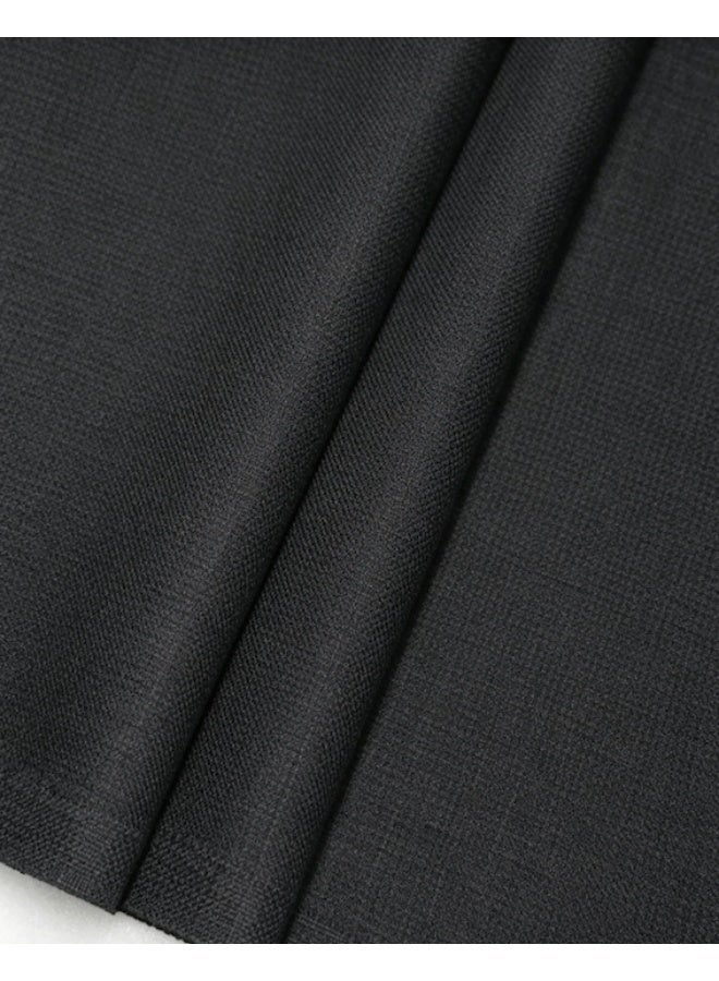 Black Wool Blend Suiting Fabric, Wrinkle Resistant Washable Stretch Tailoring Cloth for Formal Suit & Thobe width 146cm, length 3.75meters - Image 1