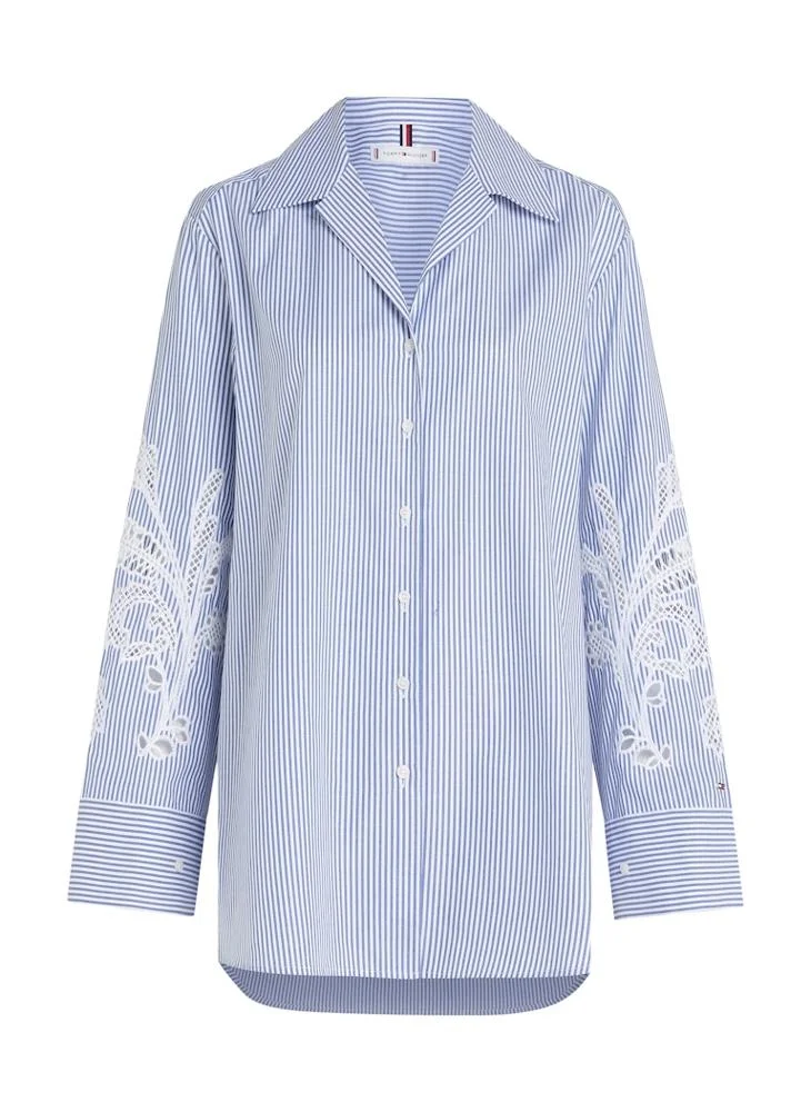 TOMMY HILFIGER Flower Embroidered Shirt