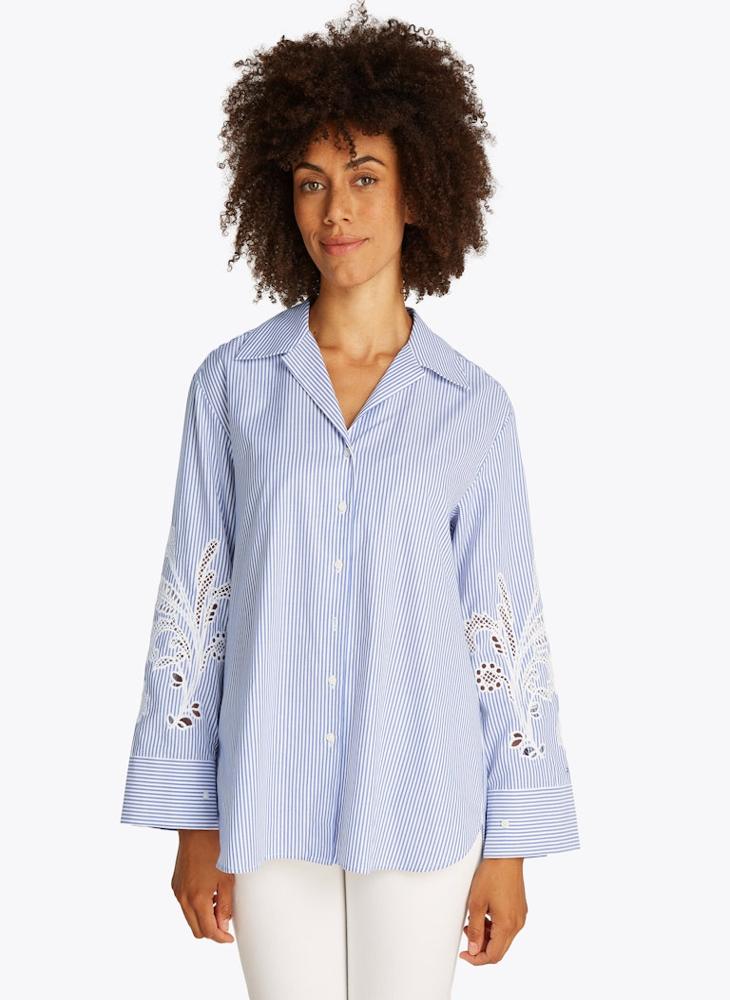 TOMMY HILFIGER Flower Embroidered Shirt - Image 1