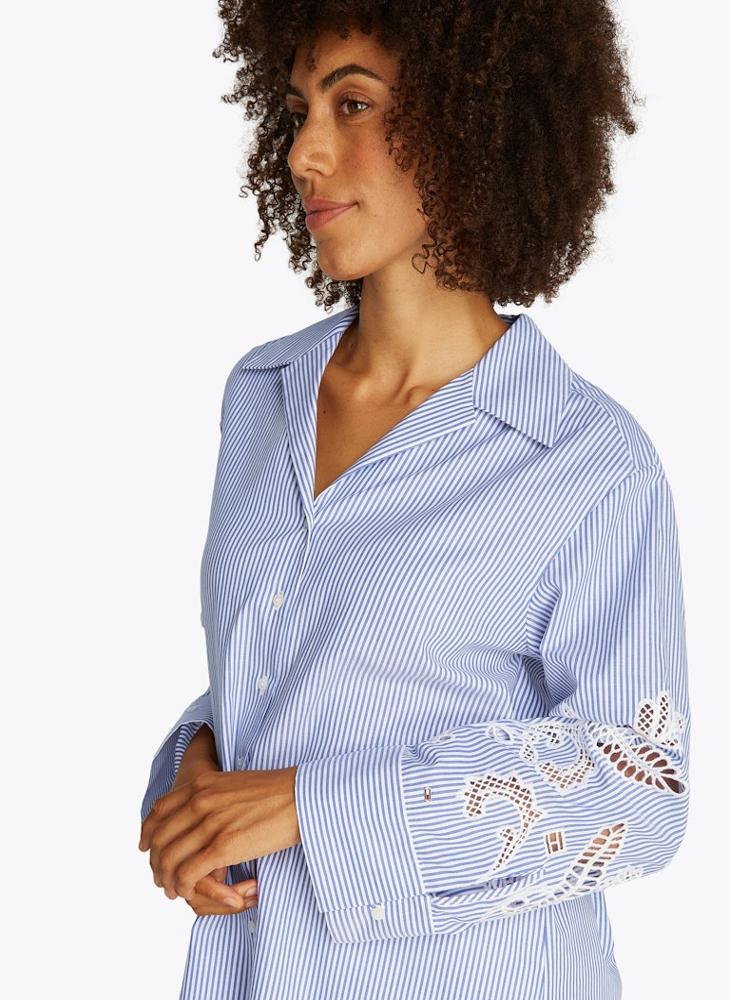 TOMMY HILFIGER Flower Embroidered Shirt - Image 3