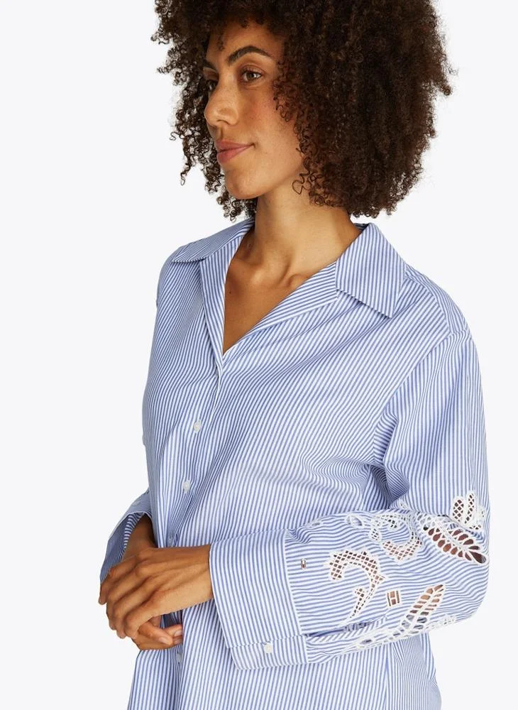 TOMMY HILFIGER Flower Embroidered Shirt