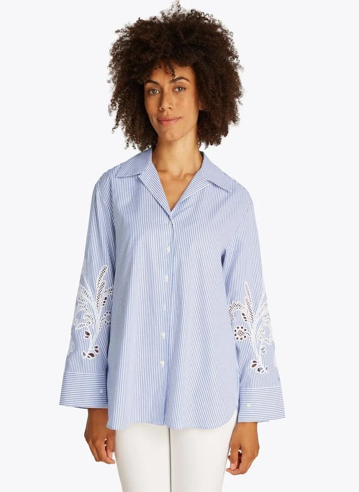 TOMMY HILFIGER Flower Embroidered Shirt