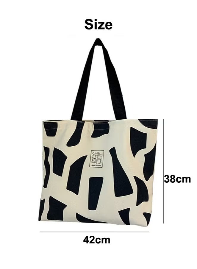 Women's Shoulder Tote Bag Canvas Handbag For Women Large Capacity Bucket Bag Fashionable Travel Messenger Shoulder Bag for Ladies Girls College Students  - Image 2