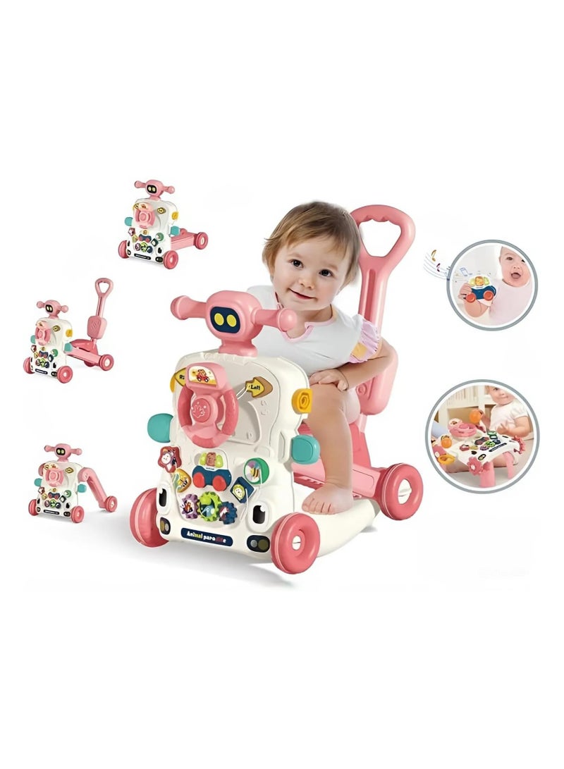 Baby Carrier Massage Baby Walker 5 in 1- Baby Active Walker and Stand- Can Be Used as Scooter/Battery Bike/Walker/Cleaning Table/Separating Pad - Toys with Music - Image 1