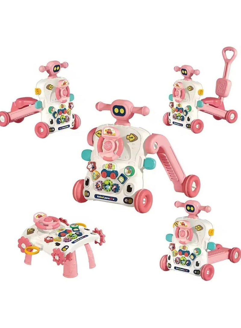 Baby Carrier Massage Baby Walker 5 in 1- Baby Active Walker and Stand- Can Be Used as Scooter/Battery Bike/Walker/Cleaning Table/Separating Pad - Toys with Music - Image 3