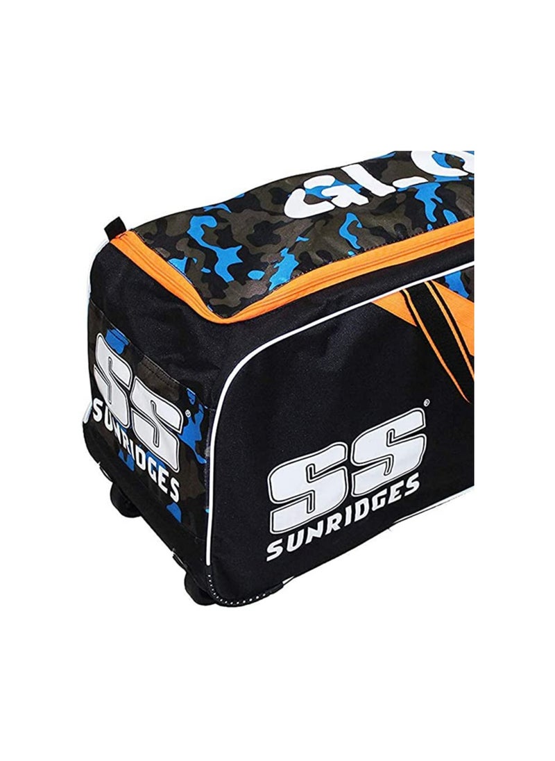 SS - Glory Cricket Kit Bag | Color: Black | Size: Full Size, 86x 30x 25 | For Men & Boys | Material: Polyester | 1 Main Compartment | Highly Durable | Large Pockets - Image 1